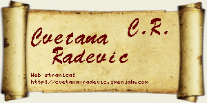 Cvetana Radević vizit kartica